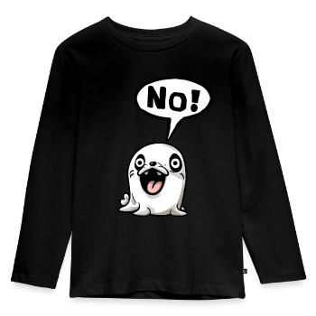 No Nope not today Funshirt Gift Idea Funny - Kids' Premium Longsleeve Shirt - black - Front - AI Model Kid Male (0cm)