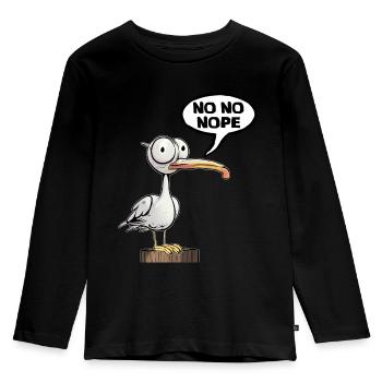 Fun Be Seagull Non - T-shirt manches longues Premium Enfant - noir - Devant - AI Model Kid Male (0cm)