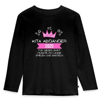 Kinder Kita Abgänger 2025 Kita Absolvent - Kinder Premium Bio Langarmshirt - Schwarz - Vorne - AI Model Kid Male (0cm)