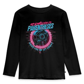 Parenthèses incompatibles entre linguistes computationnels - T-shirt manches longues Premium Enfant - noir - Devant - AI Model Kid Male (0cm)