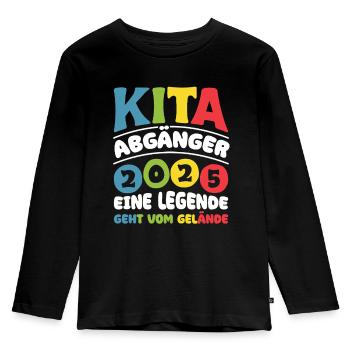 Daycare graduate: 2025 a legend leaves the site - Kids' Premium Longsleeve Shirt - black - Front - AI Model Kid Male (0cm)