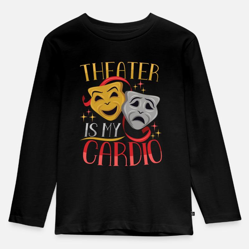 Theaterlehrer Schauspiellehrer - Kinder Premium Bio Langarmshirt - Schwarz