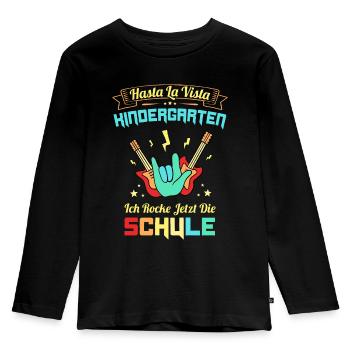 Hasta La Vista Abschluss Kindergarten 1. Klasse - Kinder Premium Bio Langarmshirt - Schwarz - Vorne - AI Model Kid Male (0cm)