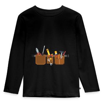 Tool Belt Craftsmen DO-IT-YOURSELFers - Kids' Premium Longsleeve Shirt - black - Front - AI Model Kid Male (0cm)