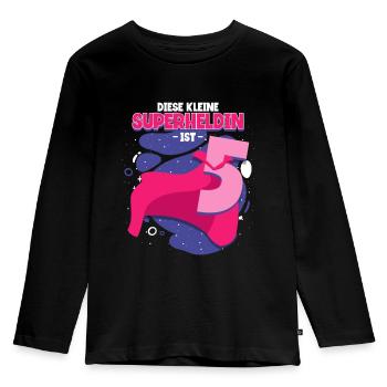5 Geburtstag Mädchen - Kinder Premium Bio Langarmshirt - Schwarz - Vorne - AI Model Kid Male (0cm)