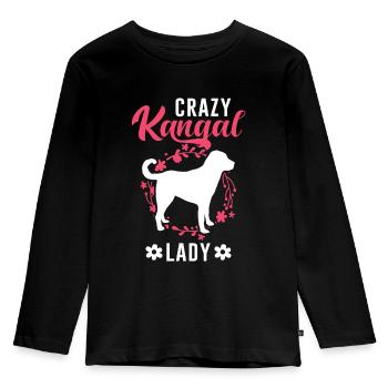 Crazy Kangal dame Anatolian Berger Chien - T-shirt manches longues Premium Enfant - noir - Devant - AI Model Kid Male (0cm)