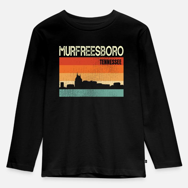 Murfreesboro - Kinder Premium Bio Langarmshirt - Schwarz
