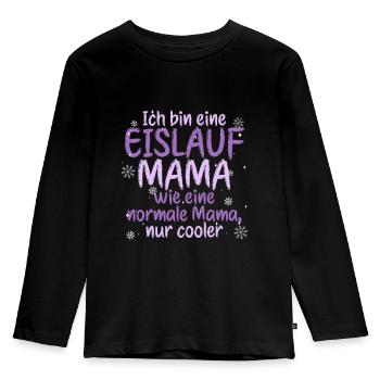 Eislaufen - Kinder Premium Bio Langarmshirt - Schwarz - Vorne - AI Model Kid Male (0cm)