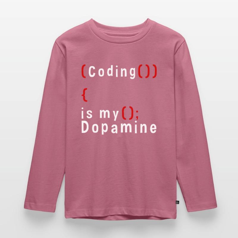 Drôle de codage est mon codeur de dopamine T-shirt manches longues Premium Enfant