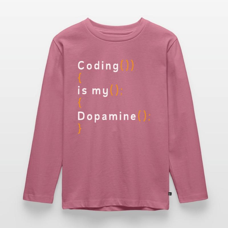 Drôle de codage est mon codeur de dopamine T-shirt manches longues Premium Enfant