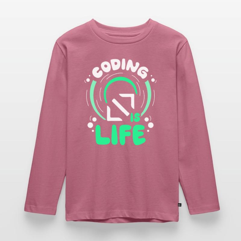 Coding Is Life Code Coder Programmer Kids' Premium Longsleeve Shirt