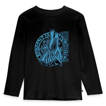 Valhalla Wolf Odin Runes Boussole nordique - T-shirt manches longues Premium Enfant - noir - Devant - AI Model Kid Male (0cm)