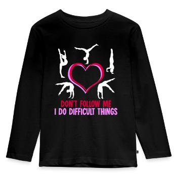 Gymnastics RSG Gymnastics Gymnastics Gymnast - Kids' Premium Longsleeve Shirt - black - Front - AI Model Kid Male (0cm)
