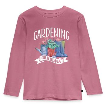 Gardening Grandma Grandmother Gardener Garden - Kids' Premium Longsleeve Shirt - mauve - Front - AI Model Kid Female (0cm)
