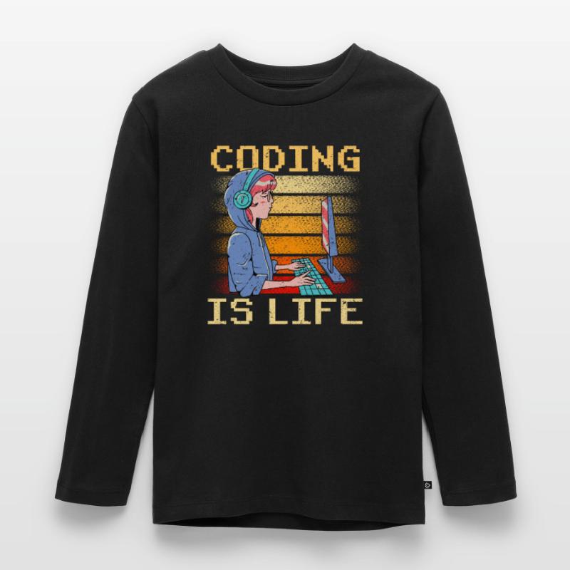 Coding is Life Coder Code Programmer Kids' Premium Longsleeve Shirt
