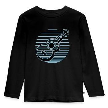 Ukuleles Vitage - Kids' Premium Longsleeve Shirt - black - Front - AI Model Kid Male (0cm)
