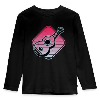 Ukuleles Vitage - Kids' Premium Longsleeve Shirt - black - Front - AI Model Kid Male (0cm)