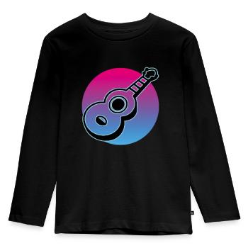 Ukuleles Vitage - Kids' Premium Longsleeve Shirt - black - Front - AI Model Kid Male (0cm)