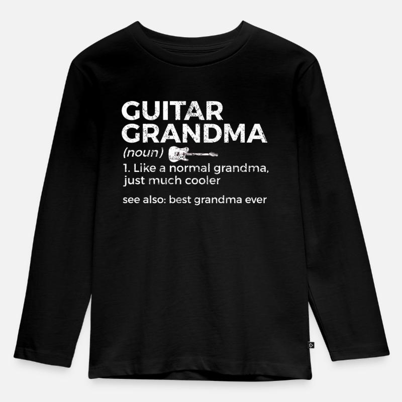 Gitarre Musiker Blasmusik - Kinder Premium Bio Langarmshirt - Schwarz