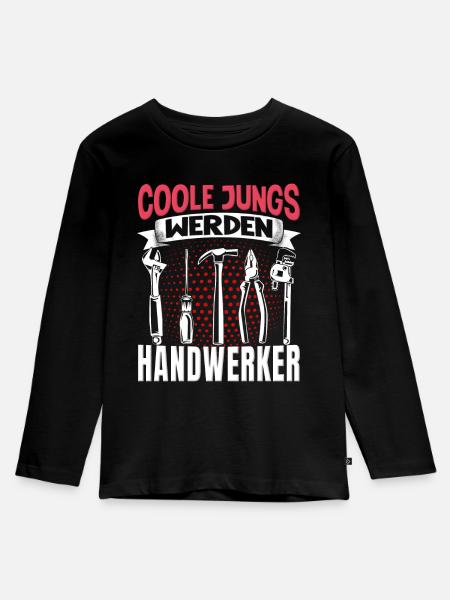 Handwerk Handwerker - Kinder Premium Bio Langarmshirt - Schwarz
