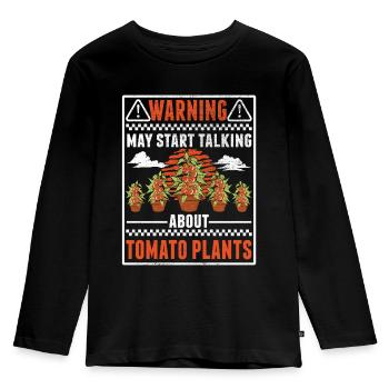 Tomato Gift Tomato Grower Tomatoes - Kids' Premium Longsleeve Shirt - black - Front - AI Model Kid Male (0cm)