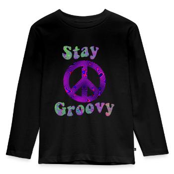 Hippy - Kids' Premium Longsleeve Shirt - black - Front - AI Model Kid Male (0cm)