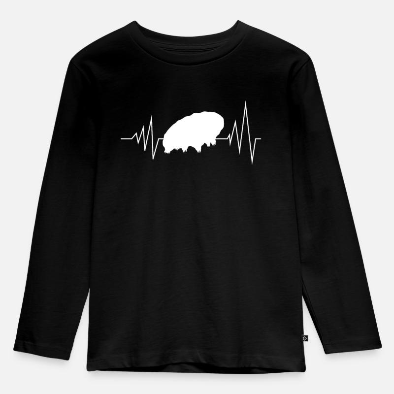 Tardigrade Bärtierchen EKG Wasserbär - Kinder Premium Bio Langarmshirt - Schwarz