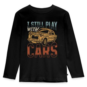 I still play with cars - PS lovers - Kids' Premium Longsleeve Shirt - black - Front - AI Model Kid Male (0cm)
