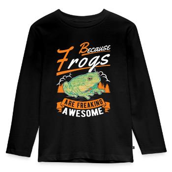 Frog Gift Tree Frog - Kids' Premium Longsleeve Shirt - black - Front - AI Model Kid Male (0cm)