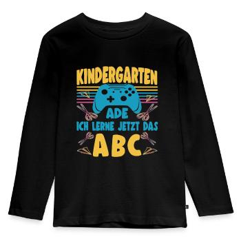 Kindergarten Ade Bye Kita Abgänger 2026 Junge - Kinder Premium Bio Langarmshirt - Schwarz - Vorne - AI Model Kid Male (0cm)