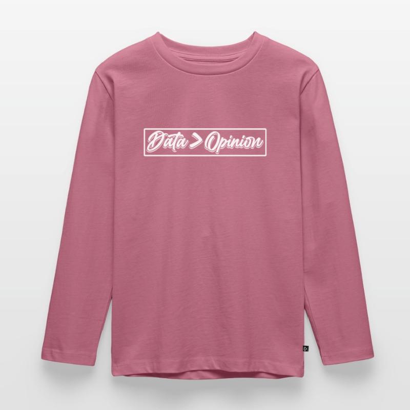 Data > Opinion Code Coder Coding Programmierer Kinder Premium Bio Langarmshirt