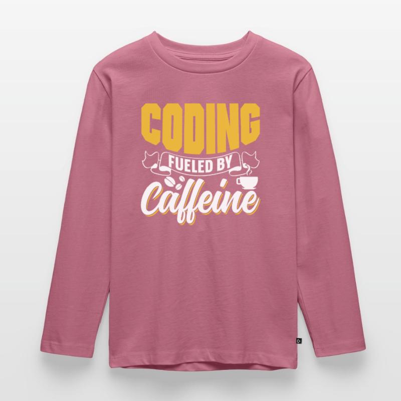 Programmieren Angetrieben Durch Koffein Coding Kinder Premium Bio Langarmshirt