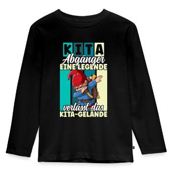 Kita Absolvent Abschied Kindergartenkind Kita - Kinder Premium Bio Langarmshirt - Schwarz - Vorne - AI Model Kid Male (0cm)