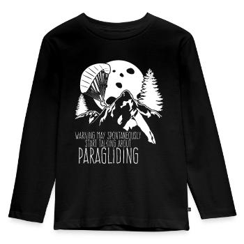 Paraglider, paragliding, paragliding - Kids' Premium Longsleeve Shirt - black - Front - AI Model Kid Male (0cm)
