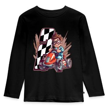 Ich Bin 2 Gokart Kid - Kart Racing - Kinder Premium Bio Langarmshirt - Schwarz - Vorne - AI Model Kid Male (0cm)