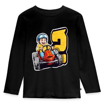 Ich Bin 2 Gokart Kid - Kart Racing - Kinder Premium Bio Langarmshirt - Schwarz - Vorne - AI Model Kid Male (0cm)