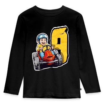 I'm 9 Gokart Kid - Kart Racing - Kids' Premium Longsleeve Shirt - black - Front - AI Model Kid Male (0cm)