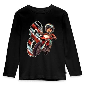 I'm 8 Motocross Kid - Motocross - Kids' Premium Longsleeve Shirt - black - Front - AI Model Kid Male (0cm)