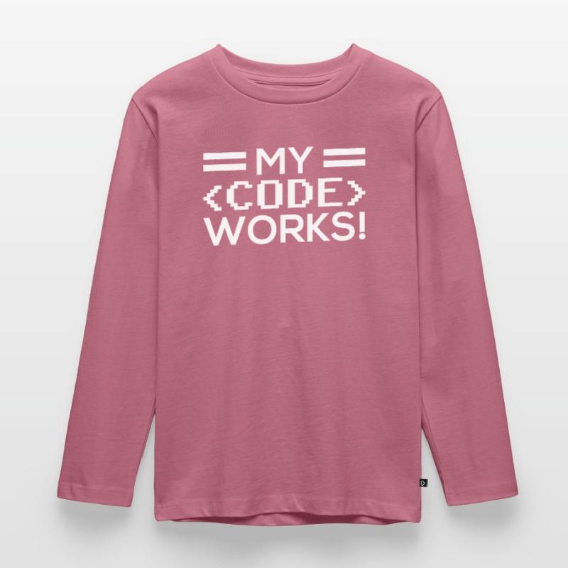 My Code Works Programming Coding Coder Kids' Premium Longsleeve Shirt