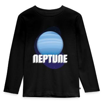 Neptune Planet Universe - Kids' Premium Longsleeve Shirt - black - Front - AI Model Kid Male (0cm)