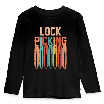 Lock Picking Lockpicking Knacken Knacker Schloss - Kinder Premium Bio Langarmshirt - Schwarz - Vorne - AI Model Kid Male (0cm)