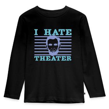 Abraham Lincoln Theater Theatre US History - Kids' Premium Longsleeve Shirt - black - Front - AI Model Kid Male (0cm)