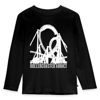 Roller coaster roller coaster rider - Kids' Premium Longsleeve Shirt - black - Front - AI Model Kid Male (0cm)