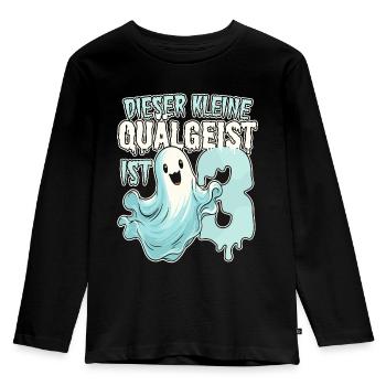 Dieser kleine Quälgeist ist 3 - drei Jahre - 3. - Kinder Premium Bio Langarmshirt - Schwarz - Vorne - AI Model Kid Male (0cm)
