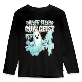 Dieser kleine Quälgeist ist 4 - vier Jahre - 4. - Kinder Premium Bio Langarmshirt - Schwarz - Vorne - AI Model Kid Male (0cm)