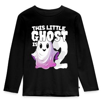 Dieser kleine Quälgeist ist 2 - zwei Jahre - 2. - Kinder Premium Bio Langarmshirt - Schwarz - Vorne - AI Model Kid Male (0cm)