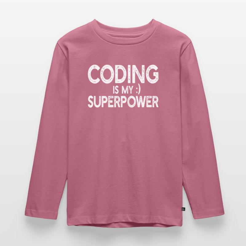Coding is my superpower - Computer Programmer Kinder Premium Bio Langarmshirt