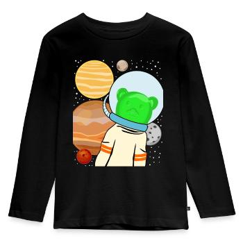 Gummy bears in space - Kids' Premium Longsleeve Shirt - black - Front - AI Model Kid Male (0cm)