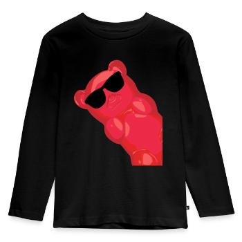 Gummy bears with sunglasses - Kids' Premium Longsleeve Shirt - black - Front - AI Model Kid Male (0cm)