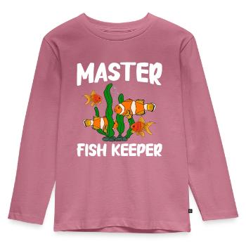 Aquaristics, Fish farming, Aquarists - Kids' Premium Longsleeve Shirt - mauve - Front - AI Model Kid Female (0cm)